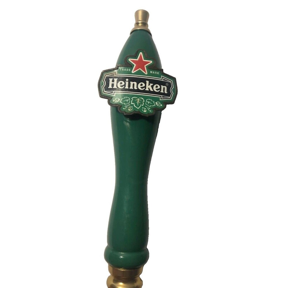 Heineken Red Star Beer Tap Handle Green & Gold